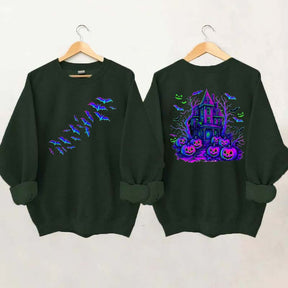 Halloween Haunted House Bats Sweatshirt