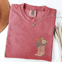 Cowgirl Boots Wildflowers T-Shirt