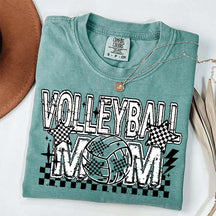Checkered Volleyball Mom T-Shirt