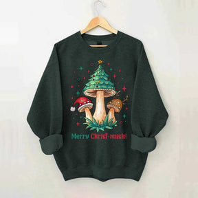 Retro Mushroom Christmas Sweatshirt