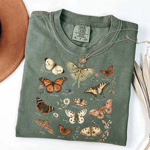 Vintage Butterfly Botanical Chart Moth T-Shirt