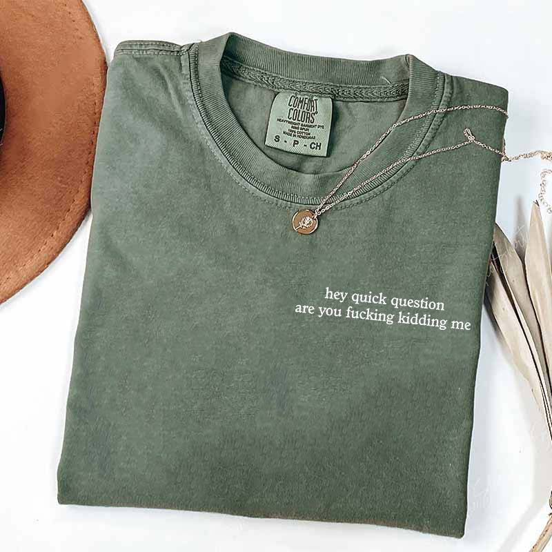 Hey Quick Question Are You Fucking Kidding Me T-Shirt