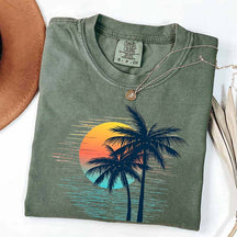 Retro Tropical Sunset T-Shirt