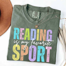 Reading is my Favorite Sport Literary Girl T-Shirt