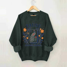 Pause Nevermind Peacock Mahjong Sweatshirt