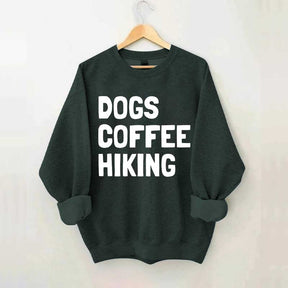 Dogs Coffee Hiking Sweatshirt