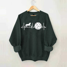 Funny Horse Volleyball Heartbeat Sweatshirt