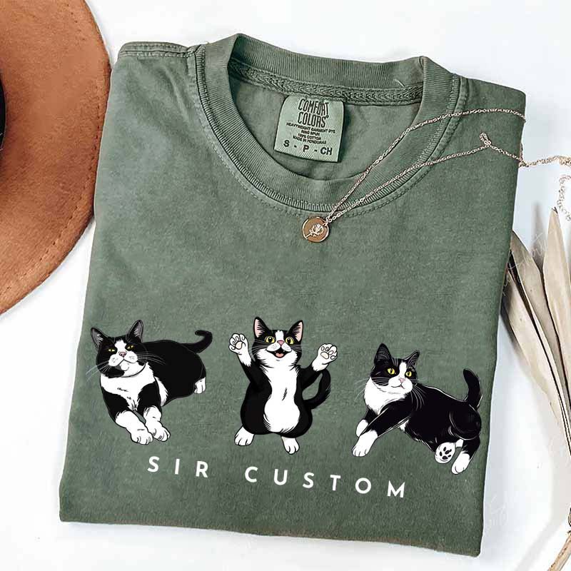 Custom Tuxedo Cat T-Shirt
