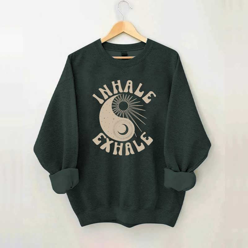 Ying Yang Yoga Just Breathe Sweatshirt