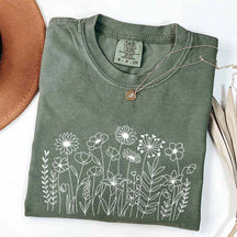 Wild Flower Minimalist Floral T-Shirt