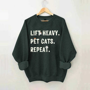 Funny Weight Lifting Cats Sweatshirt