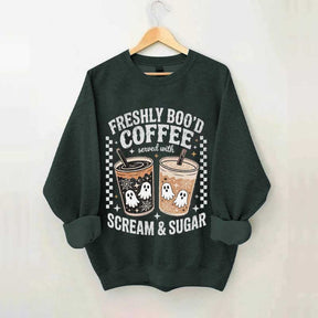 Freshly Boo'd Coffee: Served with Scream & Sugar Sweatshirt