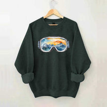 Ski Goggles Watercolor Sweatshirt