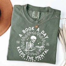 A Book a Day Skeleton T-Shirt