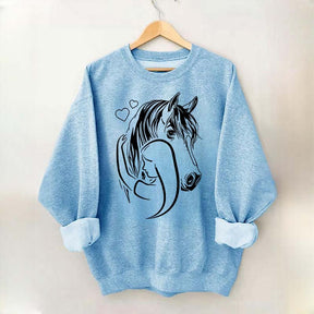 Rider Horse Lineart Sweatshirt