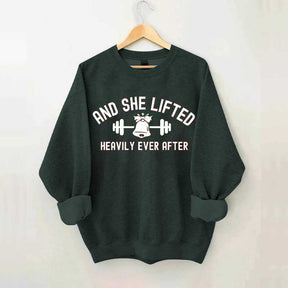 And She Lifted Heavily Ever After Christmas Bells Sweatshirt