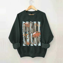 Trendy Stripes Football Mom Sweatshirt