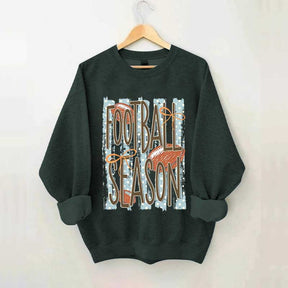 Trendy Stripes Football Mom Sweatshirt