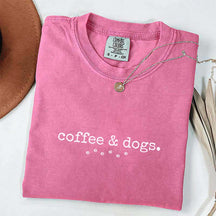 Minimalist Coffee & Dogs Lover T-Shirt