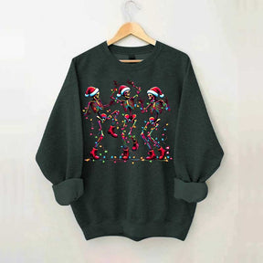 Dancing Skeleton Christmas Lights Sweatshirt