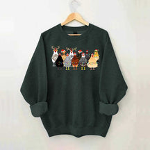 Funny Christmas Holiday Chickens Sweatshirt