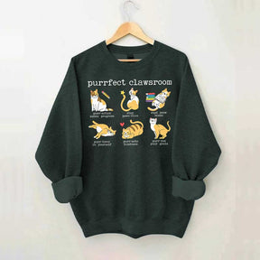 Teacher Puns Cat Lover Sweatshirt