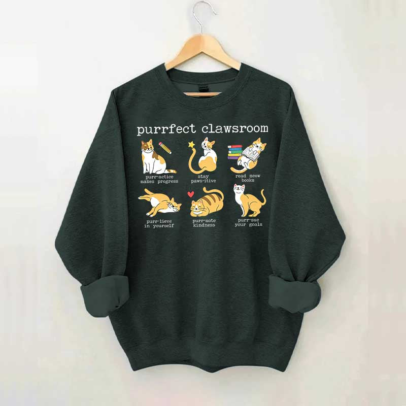 Teacher Puns Cat Lover Sweatshirt