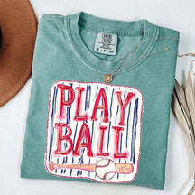 Sports Graphic Play Ball Baseball Mom T-Shirt