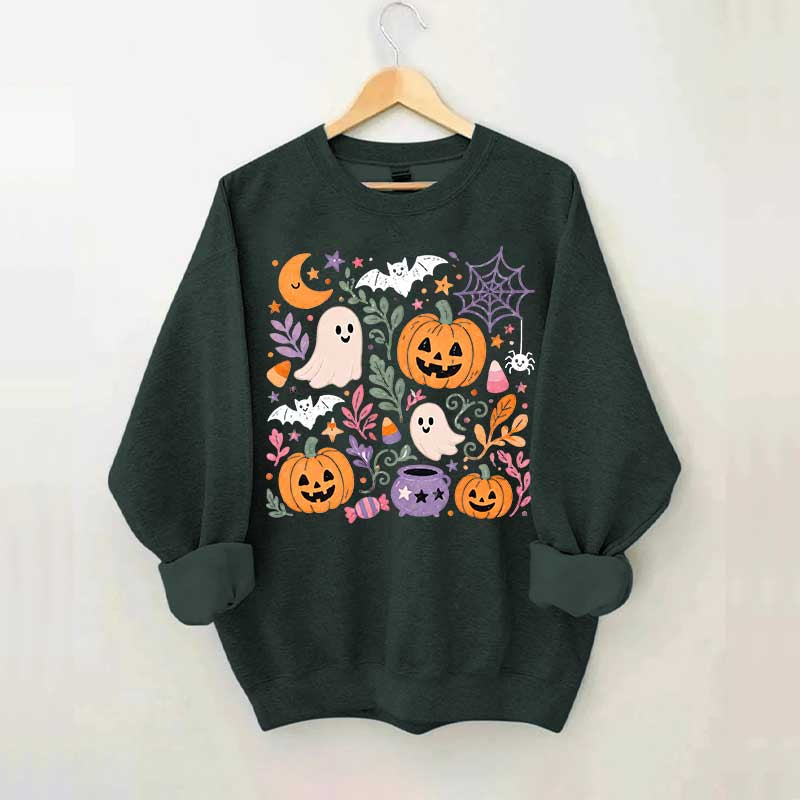 Floral Halloween Fall Spooky Season Sweatshirt