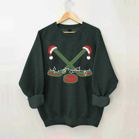 Christmas Ice Hockey Xmas Sport Sweatshirt