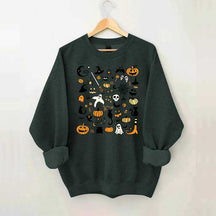 Halloween Doodles Little Things Witch Pumpkin Sweatshirt