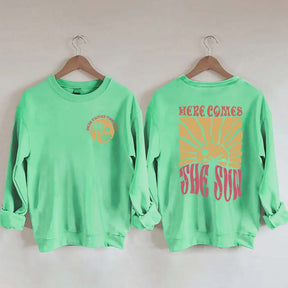 Retro Beach Here Comes the Sun Sweatshirt