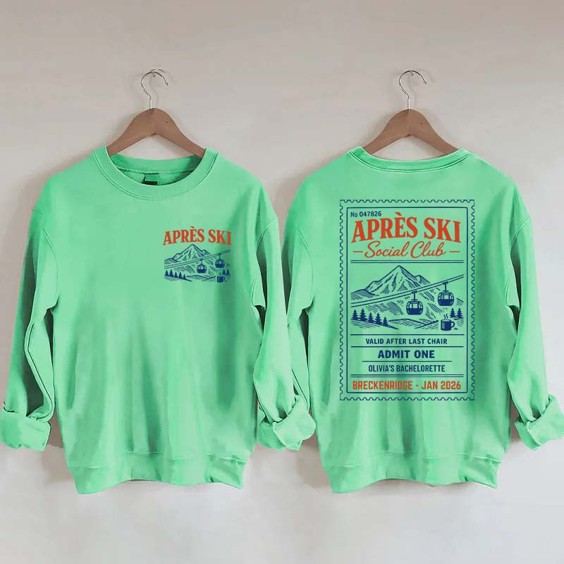 Custom Ski Club Bachelorette Sweatshirt