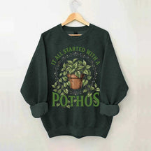 Cute Indoor Plant Pothos Sweatshirt