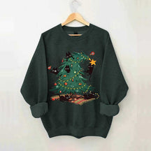 Christmas Tree And Cat Owner Sweatshirt