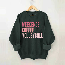 Weekend Coffee Volleyball Pink Sweatshirt