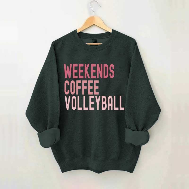 Weekend Coffee Volleyball Pink Sweatshirt