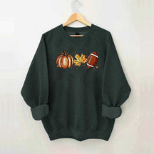 Fall Football Pumpkin Graphic Sweatshirt