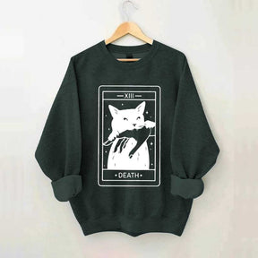 Tarot Card Black Cat Sweatshirt