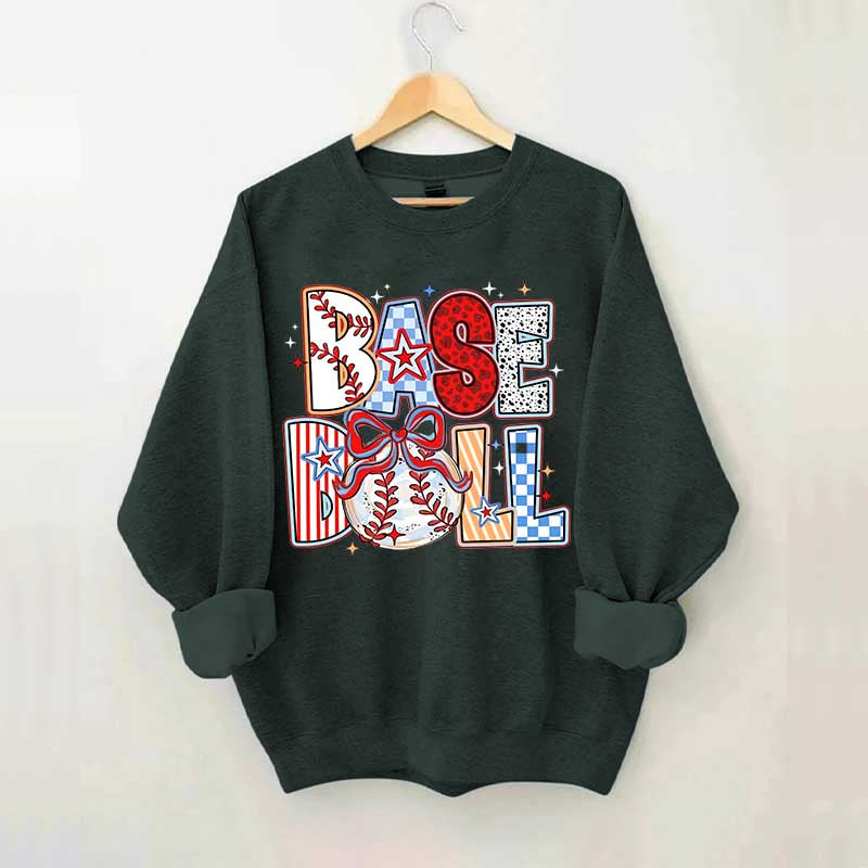 Baseball Coquette Bow Game Day Sweatshirt