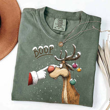 Boop Reindeer Comfort Colors Christmas T-Shirt