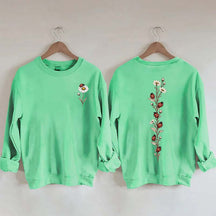 Vintage Ladybug Floral Sweatshirt