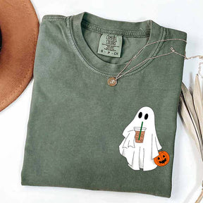 Halloween Ghost Iced Coffee Lover T-Shirt