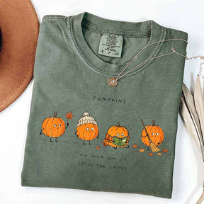 Pumpkins on Their Way to Spice the Latte Graphic T-Shirt