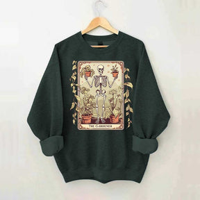 Gardener Skeleton Lover Tarot Card Sweatshirt