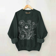 Retro Outline Wildflower Sweatshirt