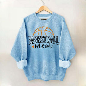 Glitter Basketball Mom Printed Sweatshirt