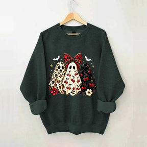 Cherry Ghost Coquette Halloween Sweatshirt