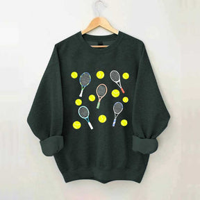 Tennis Balls & Tennis Racquets Sweatshirt
