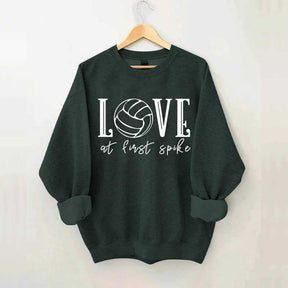 Love Volleyball At First Spike Sweatshirt